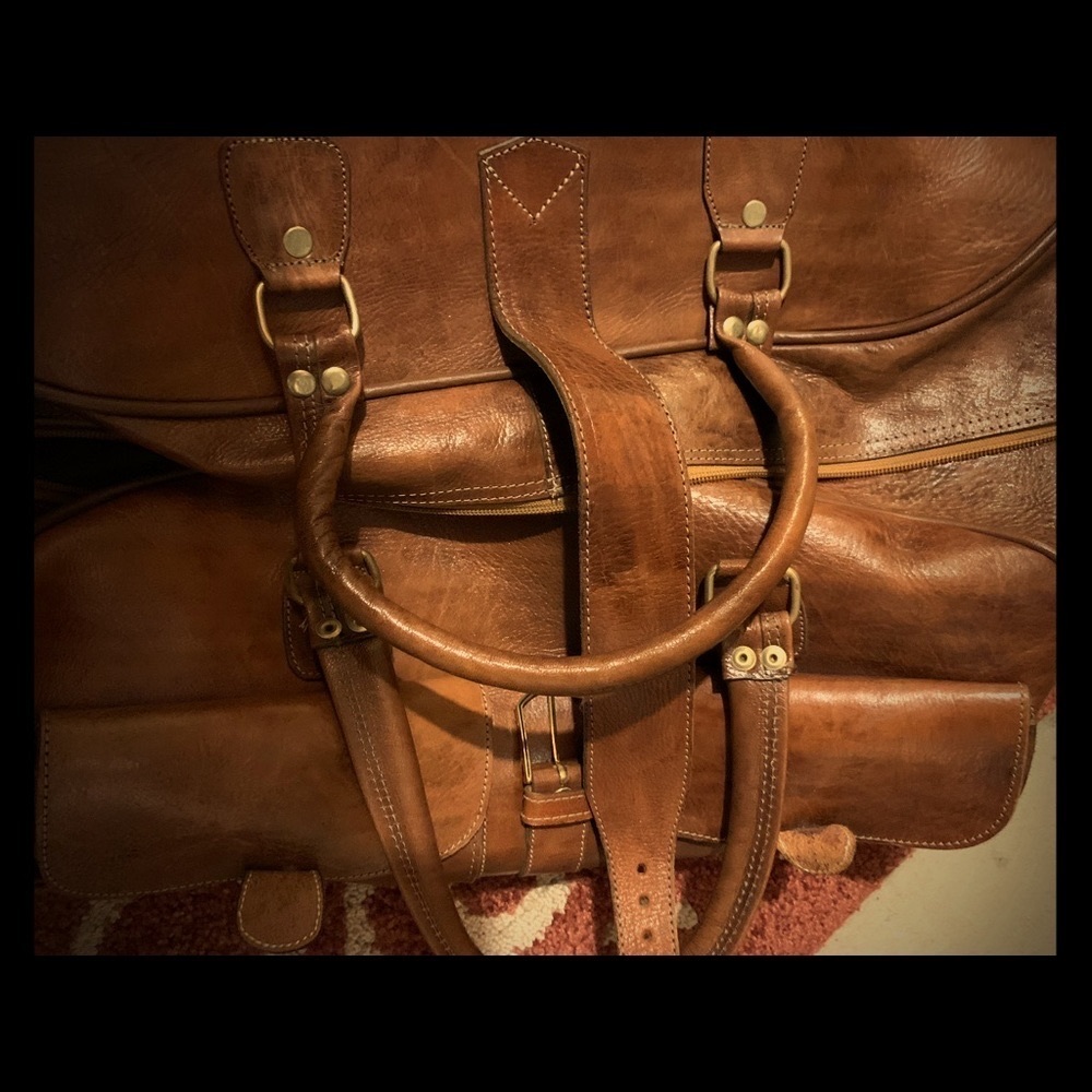 Vintage handmade leather bags. LAST one available